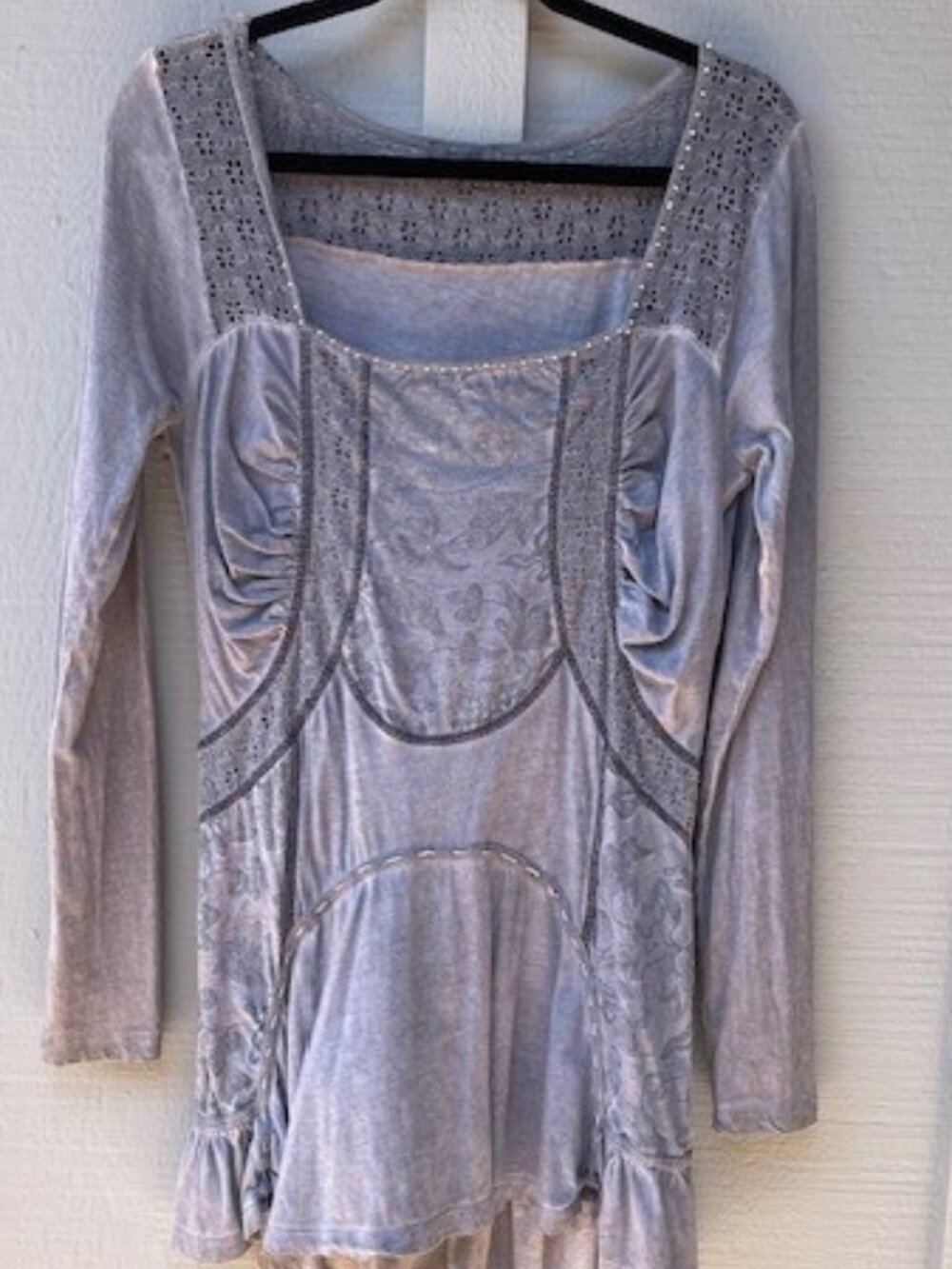 ANVRDIE Angels Never Die High Low Grey Tunic - Size 3